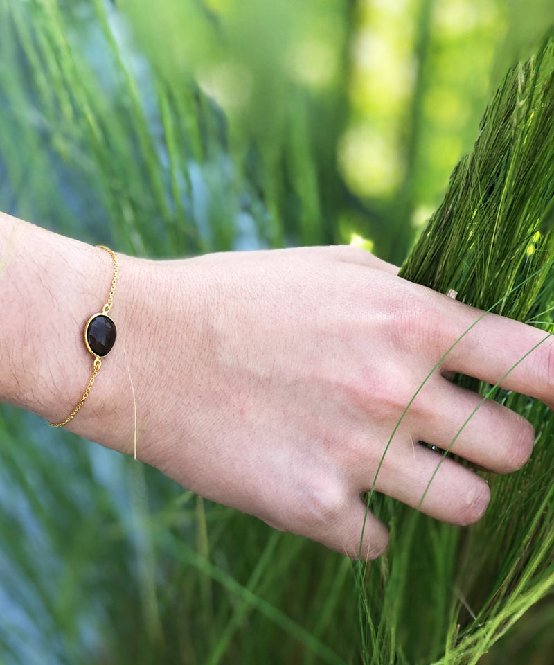 bracelet quartz fumé
