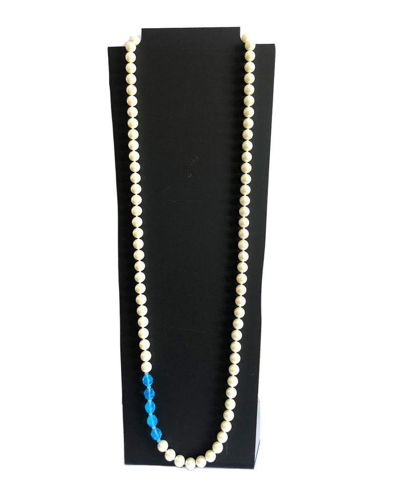 Collier de perles nacre et bleue - FlotB
