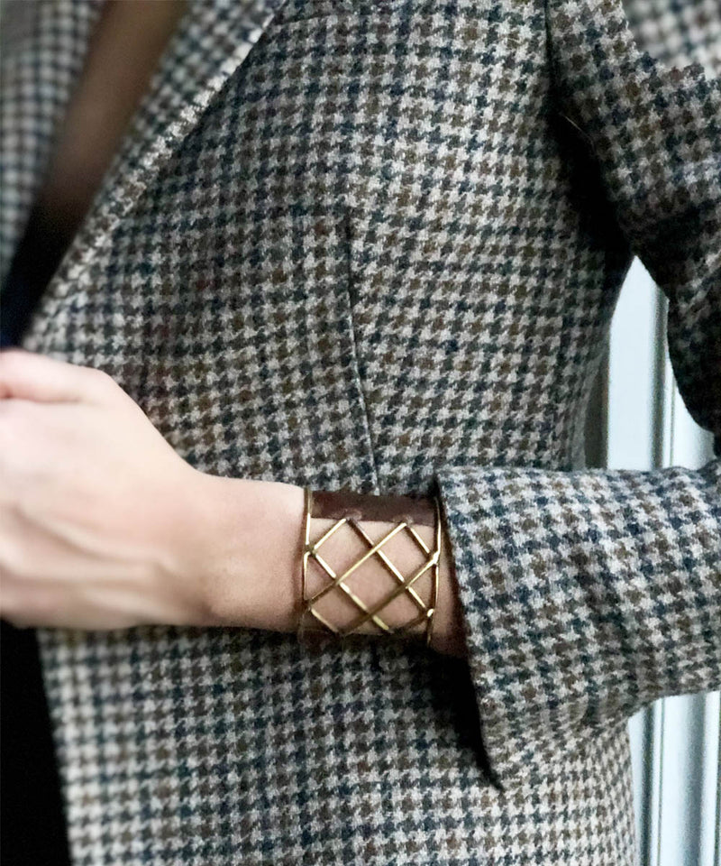 Arisztid Szendy manchette-bronze-treillage-marron