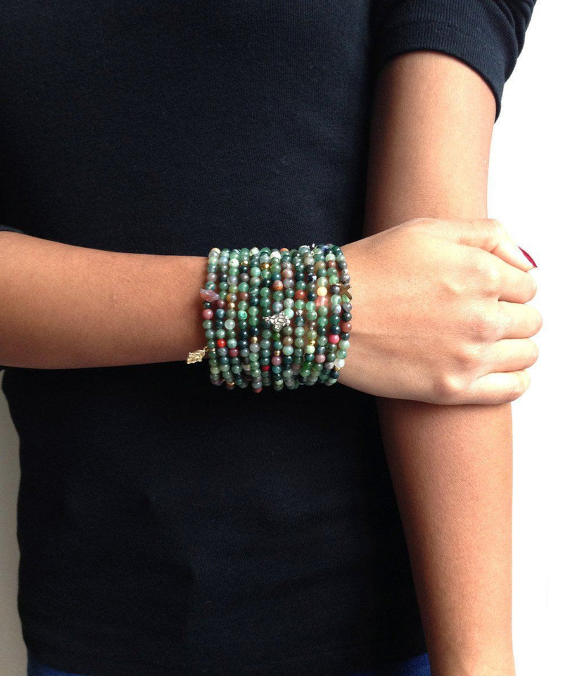 Bracelets agates indiennes charms Lucky 13  - Lara Curcio Jewelry