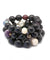 Trio bracelet perles noires, onyx mat et perles fines - Lara Curcio Jewelry