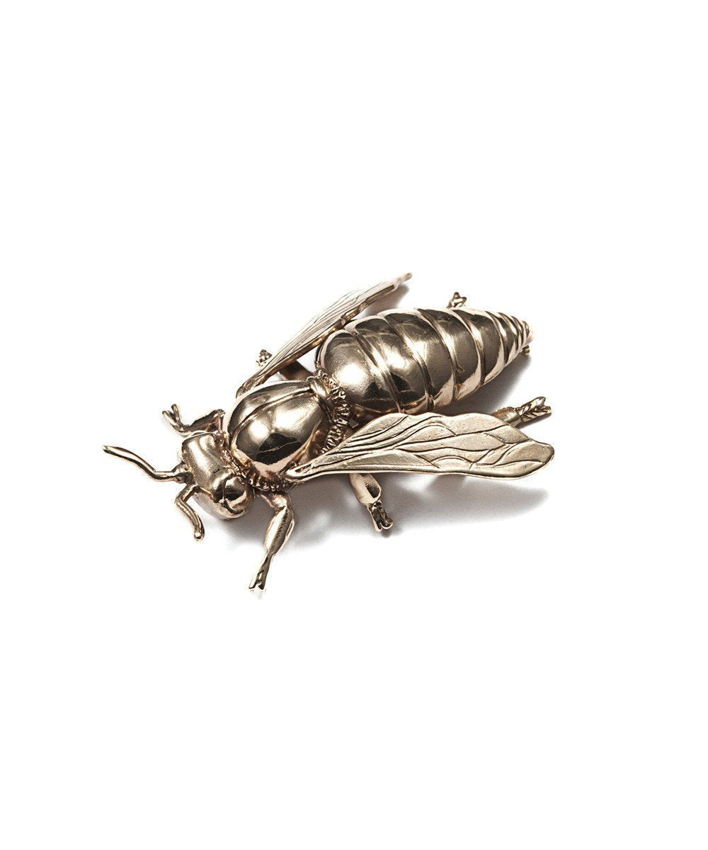 Broche abeille en or et bronze - Bernard Delettrez
