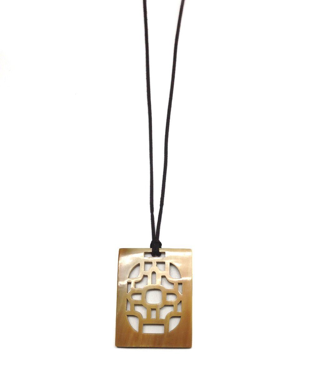 Pendentif corne Rectangle - Editions LESSisRARE Bijoux