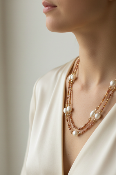 Collier porté sur buste de femme