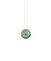 Pendentif rond jade, argent et marcassites- Métron