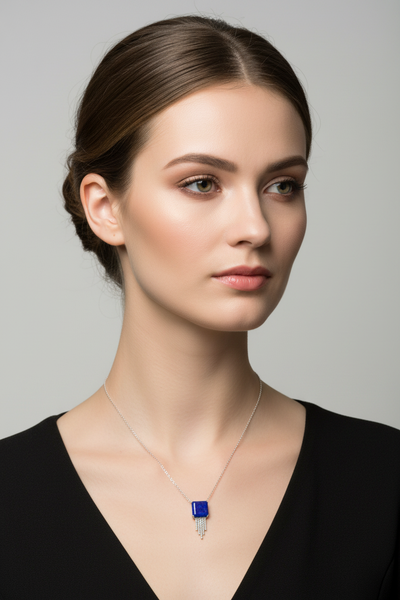 Pendentif lapis lazuli ras de cou