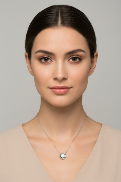 Pendentif opale de face