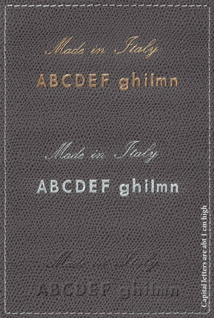 Initiales en lettres embossées  or ou argent - Bhome