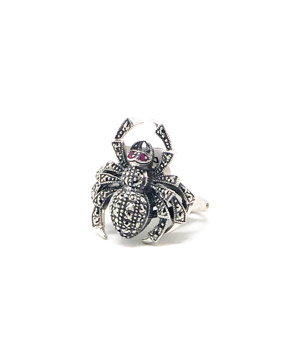 Bague Araignée en marcassites et argent