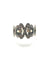 Sterling silver, marcasite and vermeil cross ring in art deco style
