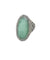 Bague jade art deco ovale en argent et marcassites