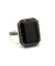 Art deco onyx, marcasite and silver ring