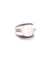 Oval art deco pink oval silver ring 925 and marcasites