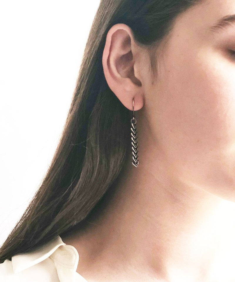 Silver Epi earrings - Coralie de Seynes