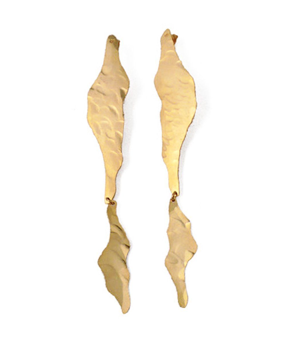 Boucles d'oreilles El deseo géantes dorée or fin eloise fiorentino