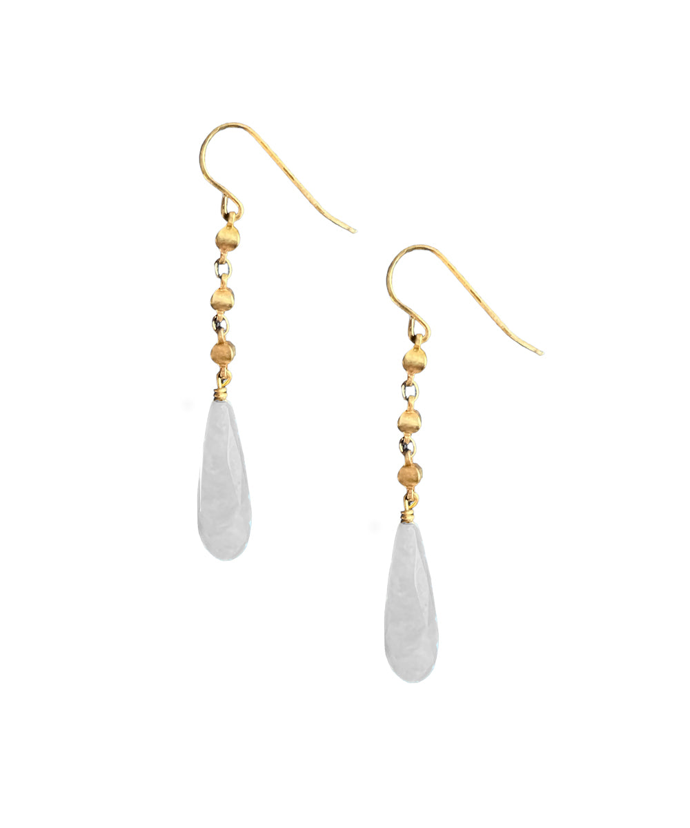 Boucles d'oreilles Gouttes grises - Eloïse Fiorentino