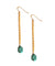 Turquoise earrings and chain gilded with fine gold - Eloïse Fiorentino