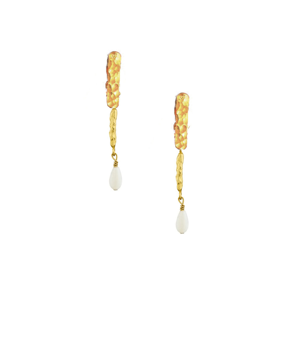 Boucles d'oreilles clip "Cocon" nacre - Eloïse Fiorentino