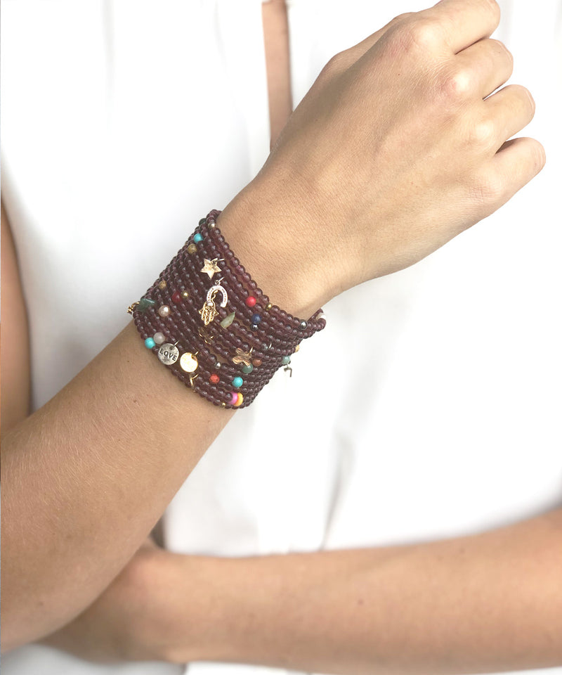 Amethyst bracelets and Lucky 13 charms - Lara Curcio Jewelry