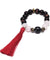 Bracelet mala tibetain agates et pompon rouge- Jewels of Mala