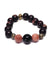Tibetan mala bracelet moonstone peaches and onyx - Jewels of Mala