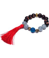 jewels-of-mala bracelet-mala-Tibetan-agate-gray-and-blue tassel