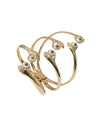 Bracelet 6 mains yeux verts en bronze - Bernard Delettrez