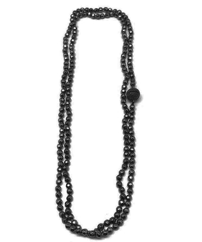 Collier en perles d'hématites noires - Fonsi