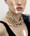 necklace by isabelle michel war chokers worn together