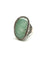 Art deco jade ring in silver and marcasites