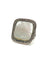 Large square mother-of-pearl ring, silver and marcasites - Métron