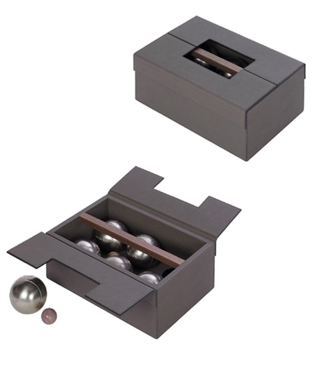 Coffret de pétanque en cuir sur mesure - Personnalisable