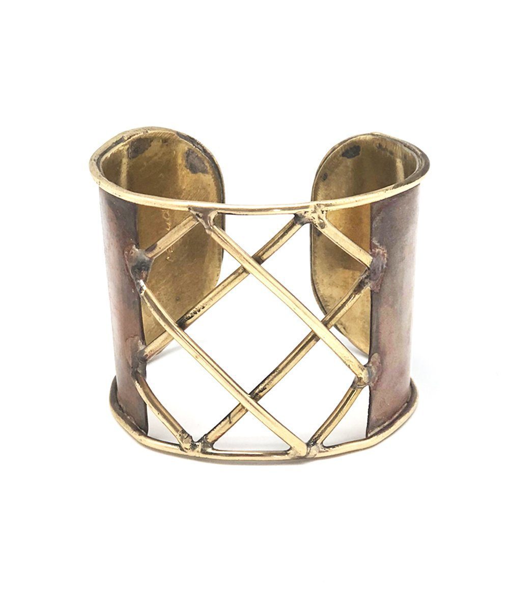 Arisztid Szendy manchette-bronze-treillage-marron