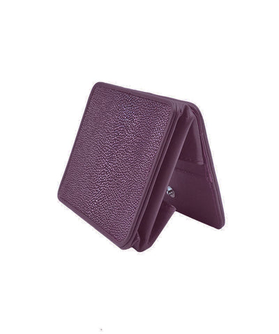 Purple shagreen coin purse Size M - Galerie Galuchat
