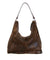 Brown shearling bag