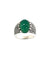 Art deco green agate ring in 925 silver and marcasites