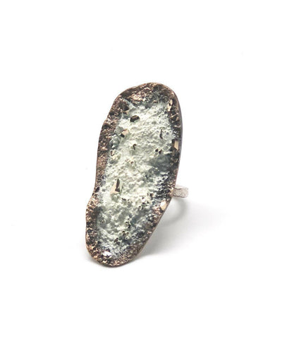 Creative White Bronze Ring Ring