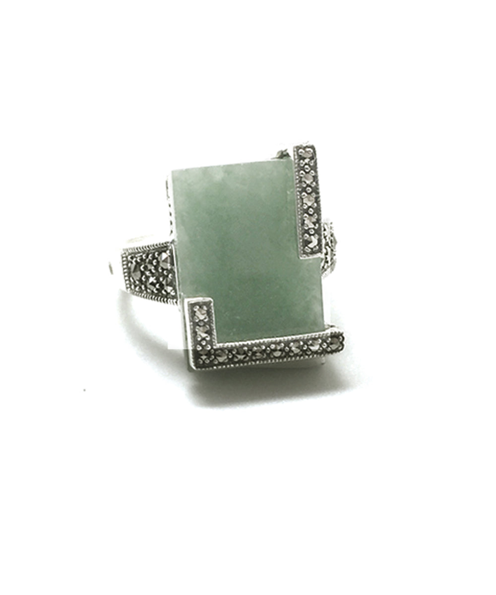 Bague ART DECO monture platine, sertie d'une - Quimper Enchères
