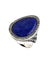 Large lapis lazuli ring in silver and art deco marcasites