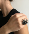 big-ring-flower-silver-and-marcasites reach 1 creator art deco