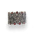 Marcasite silver ring and garnets art deco designer