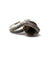 Ball ring in smoked quartz, silver and marcasite art deco creator