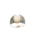 Art deco mother-of-pearl ring in 925 silver and marcasites