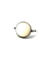 Onyx ring art deco round mother-of-pearl and marcasites