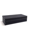 Box with black leather and wood bhome rings