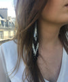 Black Indian earrings Editions LESSisRARE Jewelry worn