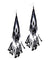 Indian black earrings - Editions LESSisRARE Bijoux