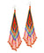 Indian orange earrings Editions LESSisRARE Bijoux
