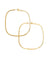 Golden square hoop earrings - "Au fil de l'eau" - Eloïse Fiorentino