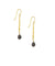 Hammered earrings, gilding with fine gold and Jasper - Designer "Cocoon" Earrings
